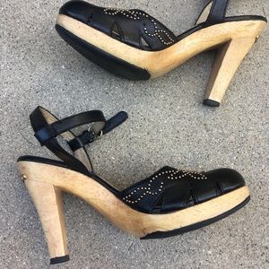 Michael Kors black leather shoes